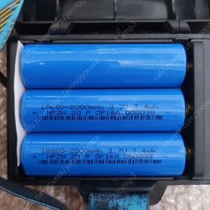 충전식 헤드랜턴 새제품 배터리 6000 mah 수량 3개