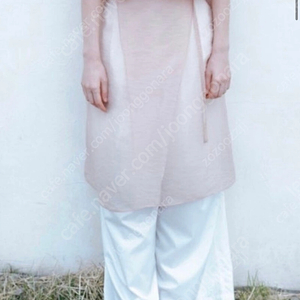 모노하 sheer wrap skirt 스커트 피치컬러
