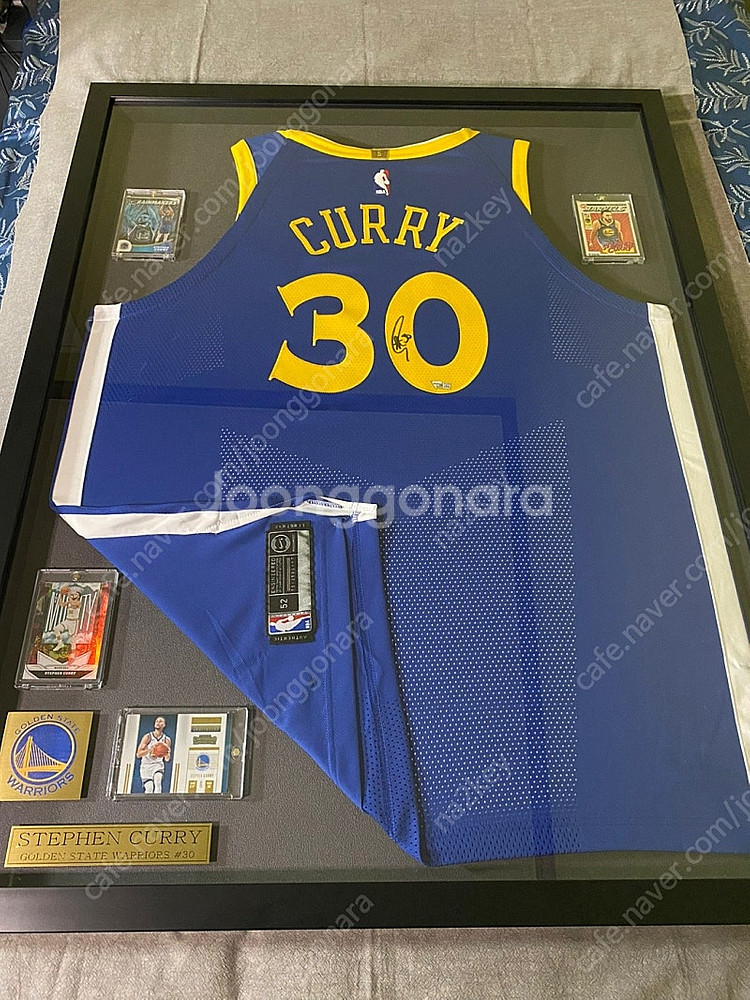 NBA 파나틱스 인증 스테판 커리 친필 싸인 유니폼 액...--0