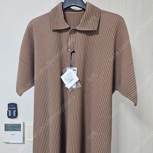 옴므플리세 카라 셔츠 JM122 시나몬베이지 size 3
