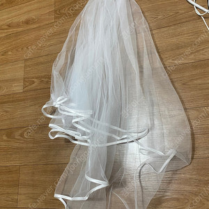 웨딩 롱 베일 + 미들 베일 + 아이보리 리본핀 3가지 만원