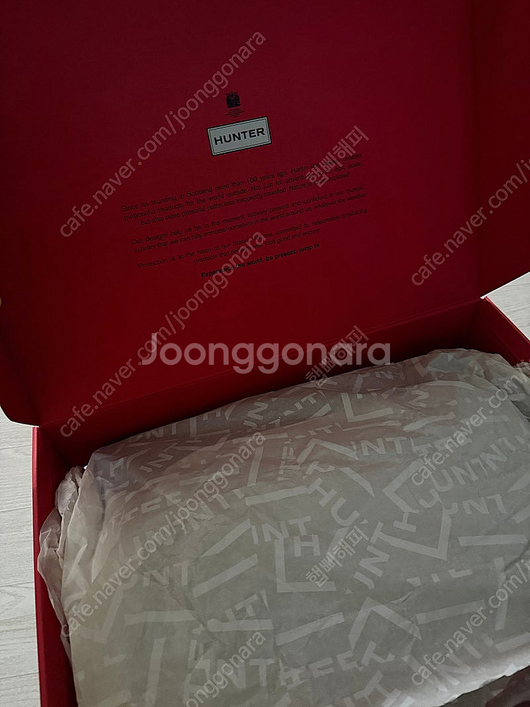 헌터오리지날 플레이 톨 레인부츠 250사이즈--0
