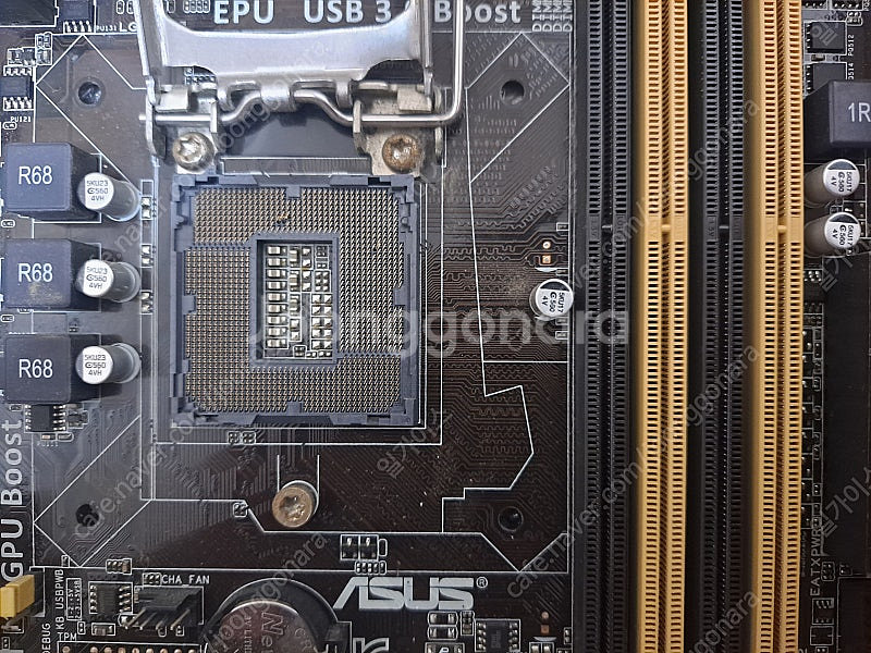 asus b85m-g 고장(소켓핀휨, usb3.0핀휨)...--0