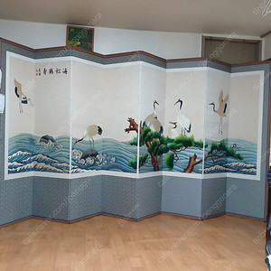 자수 송학도 8폭 병풍