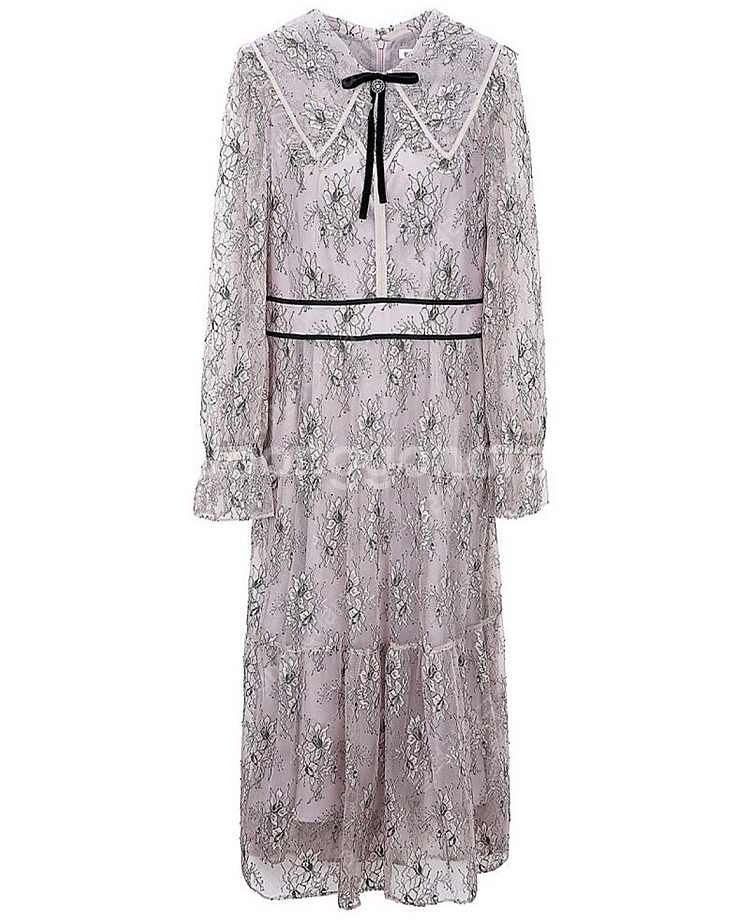 잇미샤 라일락 쉬폰 원피스 - 김하늘 서현 신혜선 원피스--2