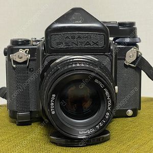[가격인하]펜탁스 67 전기형, 렌즈 4개, 2배 컨버터, 신형 파인더, 익스텐더, 플래쉬