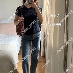 ZARA 자라 텍스쳐 링클 티셔츠 네이비, 자라 텍스쳐 티셔츠