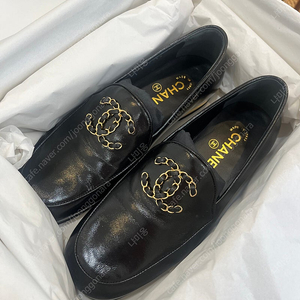 샤넬 체인 로퍼 블랙 235