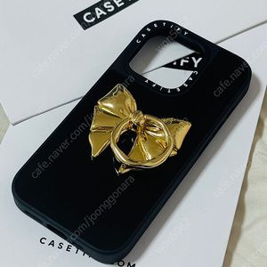 케이스티파이 블랙미러 15pro + 에이그 리본그립톡 골드 판매합니다