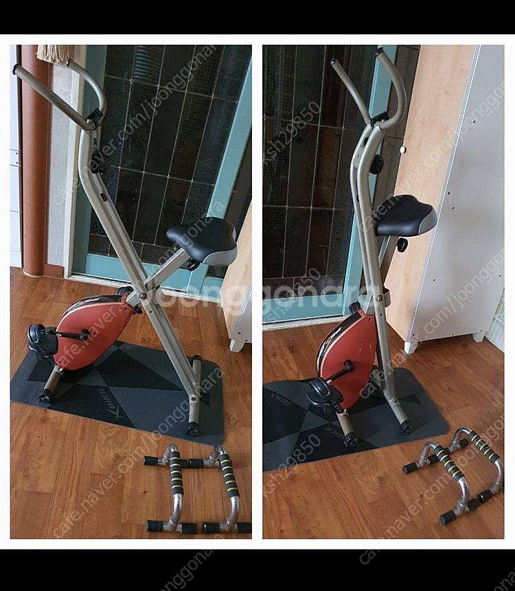 실내자전거+푸쉬업바+깔판덤 저렴하게 1만5천원 집에서 ...--0