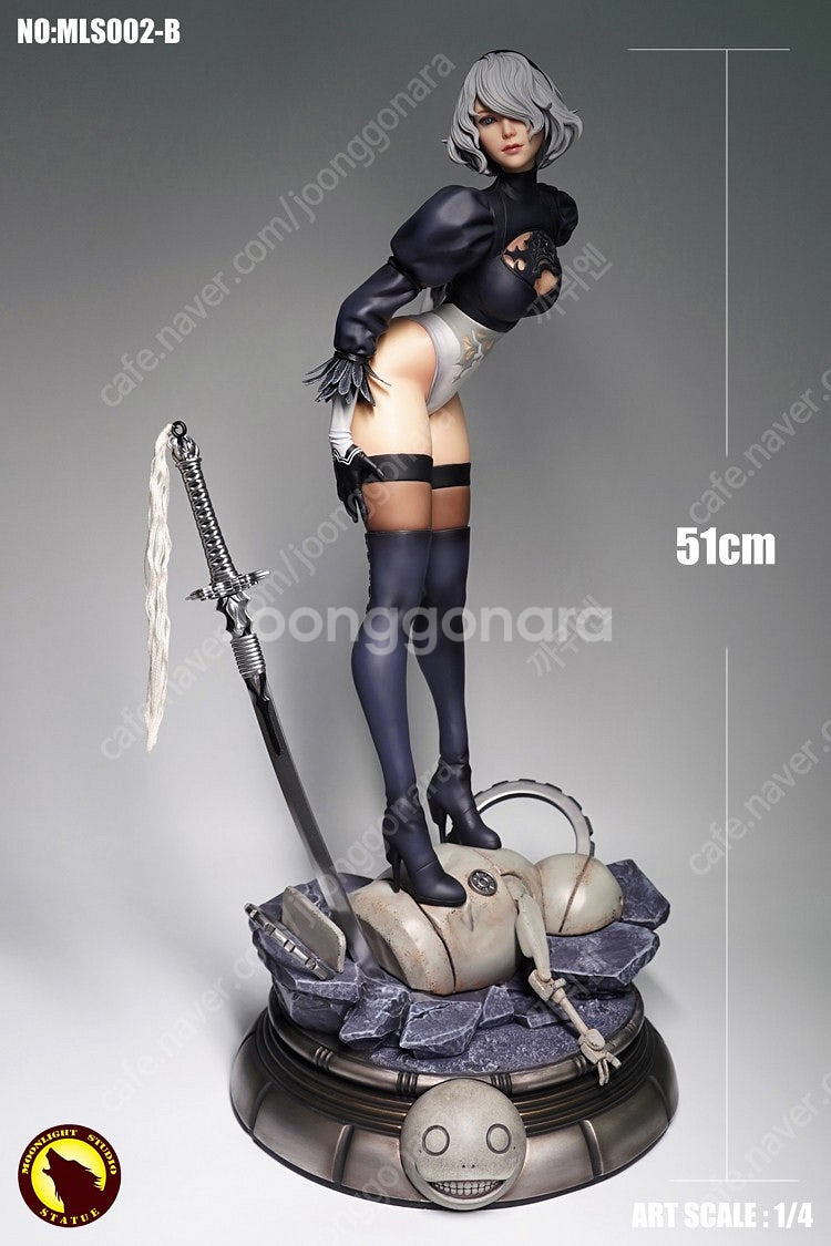 문라이트 레진 1/4 니어오토마타 2b 피규어 전시품(...--0