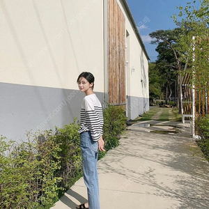 윤슬샵 보트넥 스트라이프 티셔츠