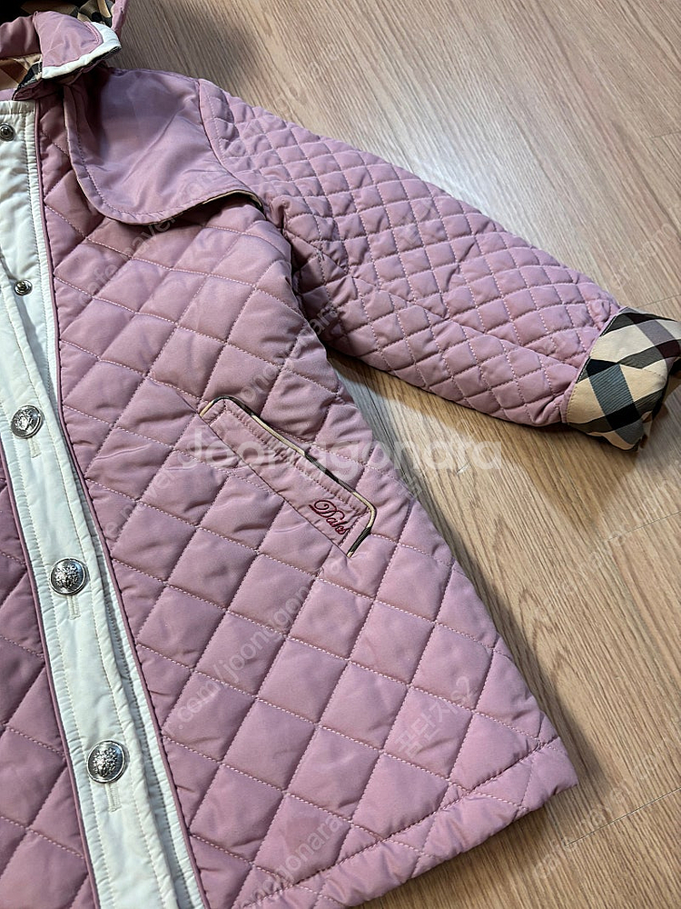 닥스 여아 키즈 걸즈 퀼팅 핑크 원피스형누빔 후드 점퍼 120 7y깔깔이--5