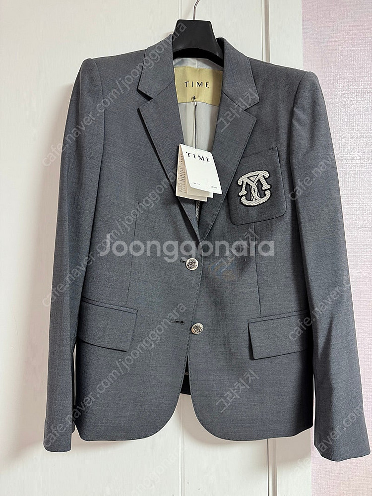 한섬 타임 엠블럼 패치 자켓 55--0