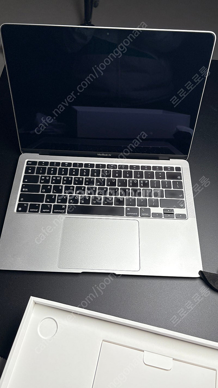 맥북에어 m1 16gb 256gb 실버 배터리 99% ...--3
