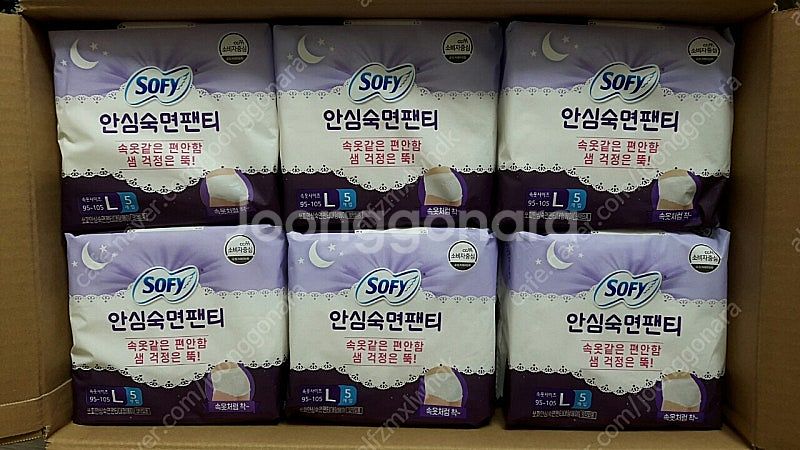 쏘피 안심숙면팬티 L 입오버 5매×12팩--1