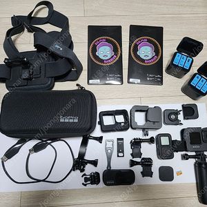 고프로9 + 리모컨(정품) + 체스트마운트(정품)