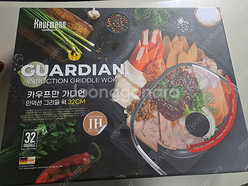 카우프만 가디언 인덕션 그릴 웍 32cm 카우프만 집게...--1