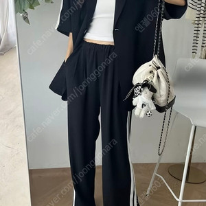 미상품)블랙 반팔 자켓세트