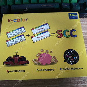 V-color RGB ddr4 3600 16GB (8GB x 2 , Dummy x 2) 팝니다.