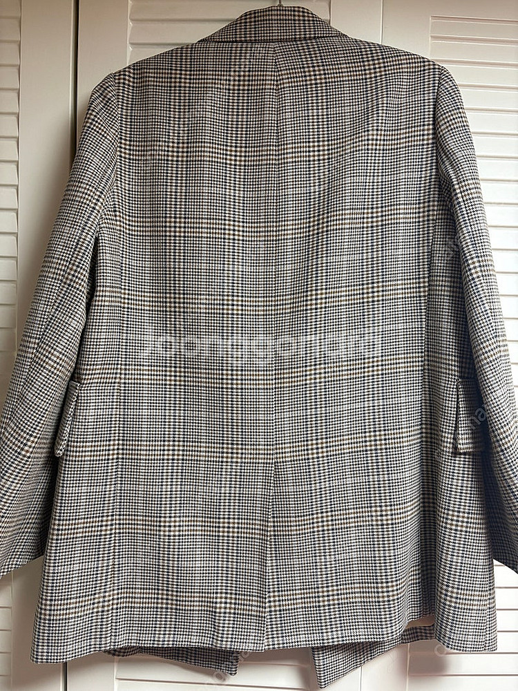 빈폴 브라운 체크 루즈핏 더블 재킷(BF881U01D)--5