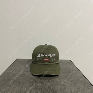 슈프림 EST1994 워시드 카키 볼캡 모자