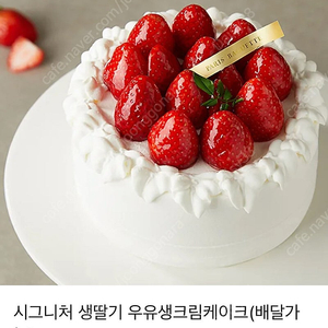 파리바게트 케이크 기프티콘 시그니처 생딸기 우유생크림케이크(배달가능) 파리바게뜨 케잌