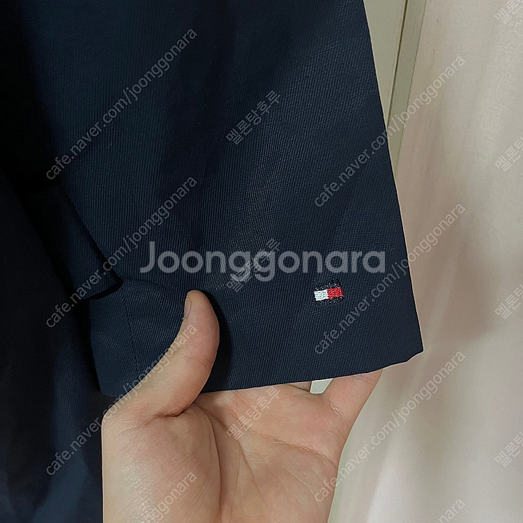 타미힐피거 남성 더블 트렌치 코트 (L)--4