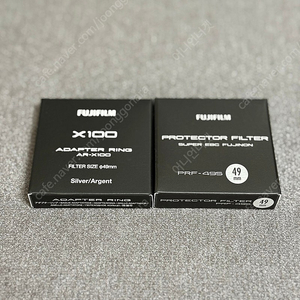 후지필름 X100VI 정품 필터 + 어댑터 실버 판매합니다 (단순개봉 / AR-X100 + PRF-49)