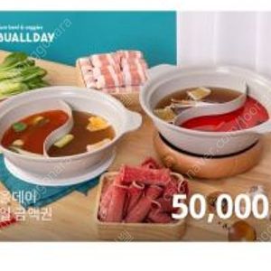 샤브올데이 5만원 모바일 금액권