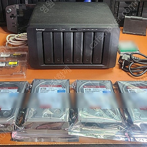 시놀로지DS1621+WD 48TB+램4G+M.2 512