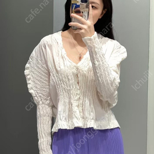 이세이미야케 링클드 블럭 가디건,해칭 스커트 플리츠플리즈 ~