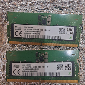 노트북 램 skhynix 하이닉스 ddr5 5600mhz 8g * 2개 팝니다