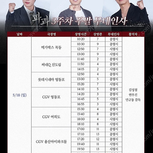 5/18 파과 무대인사 여의도 용산 통로
