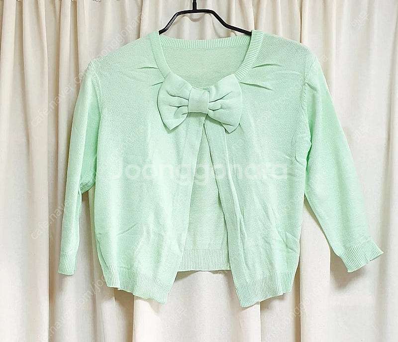 (미착용 새제품) 밀크코코아 리본 가디건 mint--0