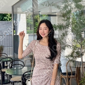 1104라이너 23 스트링 원피스 핑크플라워 2사이즈