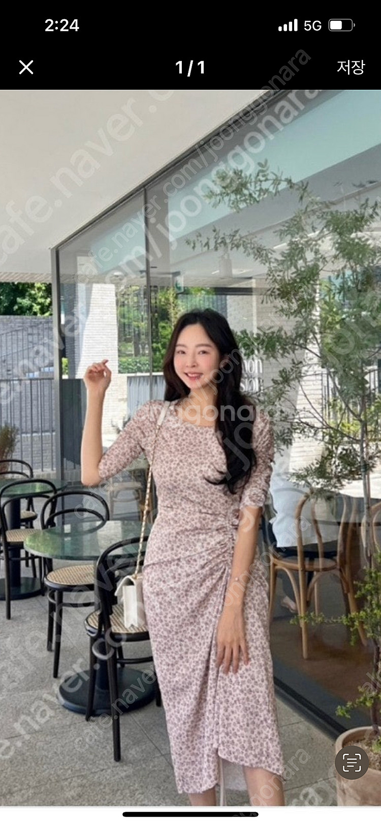 1104라이너 23 스트링 원피스 핑크플라워 2사이즈--2