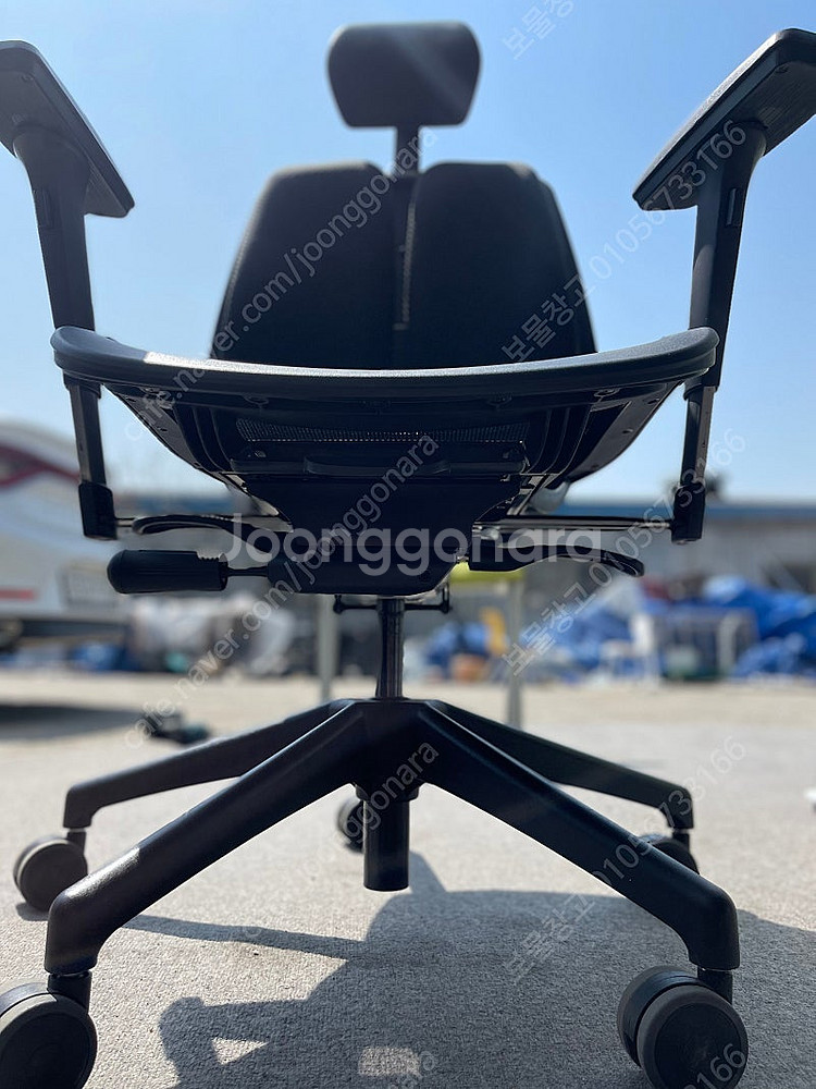 (고급) 듀오백 목받침 메쉬의자--3