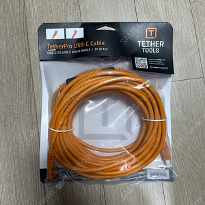 [미사용 새제품] 테더툴스 TetherPro USB-C to USB-C Straight to Right Angle Cable (9.4m) 테더선 c to c