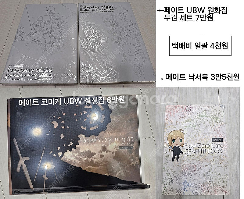 페이트 UBW 코미케 설정집, 원화집, 페이트 제로 낙...--0