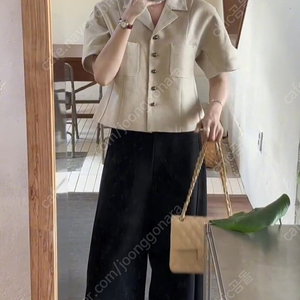 린넨볼륨반팔자켓 베이지