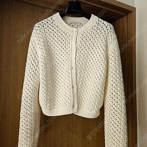 더캐시미어 크로셰 니트 가디건