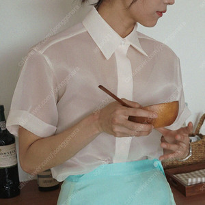노미나떼 Siena Organza Half Shirts (Ivory) - S 새상품