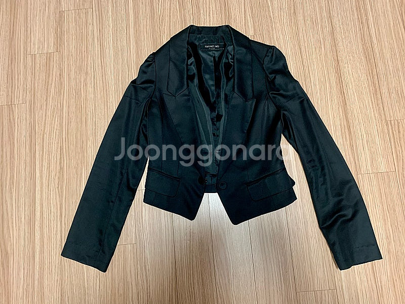 케네스레이디 블랙재킷 블랙자켓 숏자켓 숏재킷 S 크롭자...--0