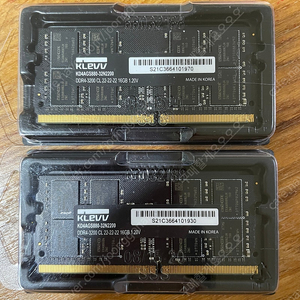 klevv ddr4 16gb 노트북 램 2개 (개당)