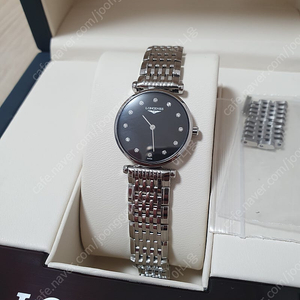 론진 라그랑드 클래식 다이아 24mm 검판 여성시계(L4.209.4.58.6)