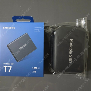 (미개봉, 정품)삼성 ssd t7 2tb(외장하드) 판매. 택포 + 케이스 증정