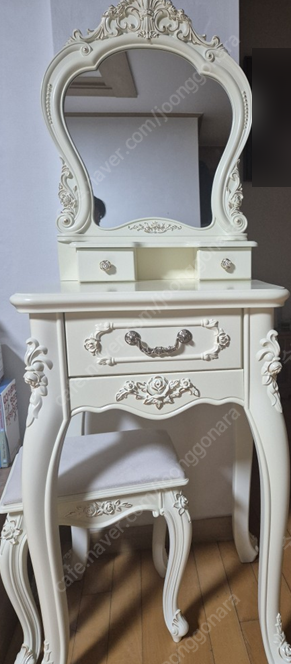 앤티크 소형 화장대 50 x 50 x 140--2