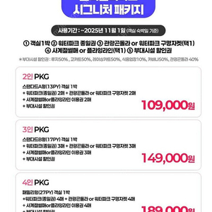 웰리힐리 3인 패키지