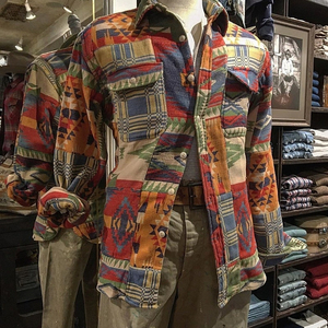 RRL 더블알엘 리미티드 에디션 자카드 패치워크 워크셔츠 트윌 팬츠 퍼티그 헤링본 RL67 자켓 류준열 가죽 플라이트 무스탕 이동휘 이진욱 페어아일 발마칸 헤링본 크리켓 폴로 랄프
